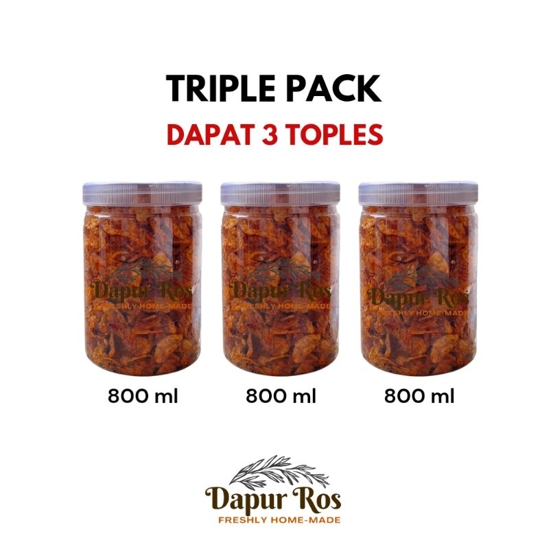 

Keripik Kentang Ebi Pencok khas Jakarta Triple Pack Dapur Ros