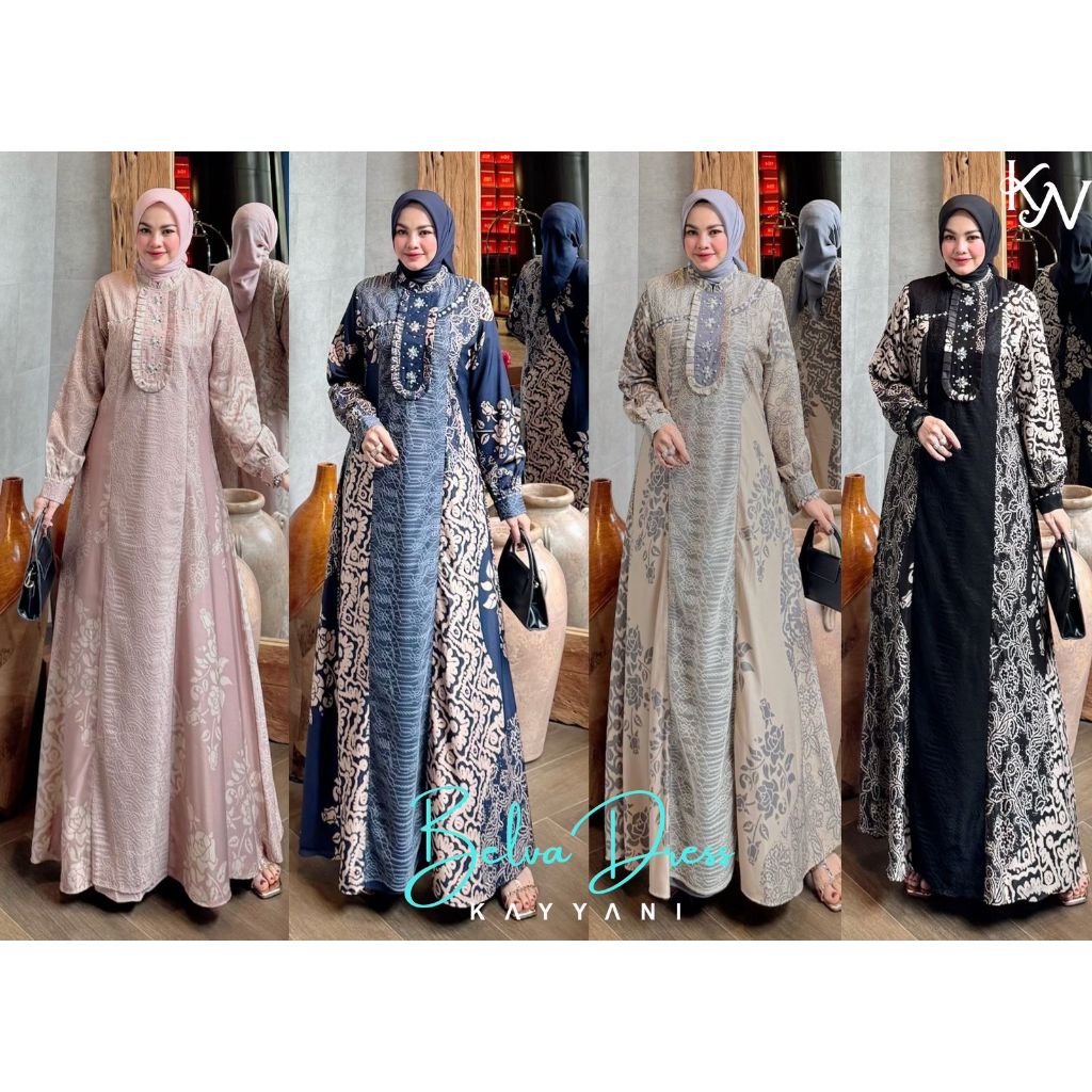 LuxuryFashion READY GAMIS DRESS WANITA BELVA BY KAYYANI BEST SELLER