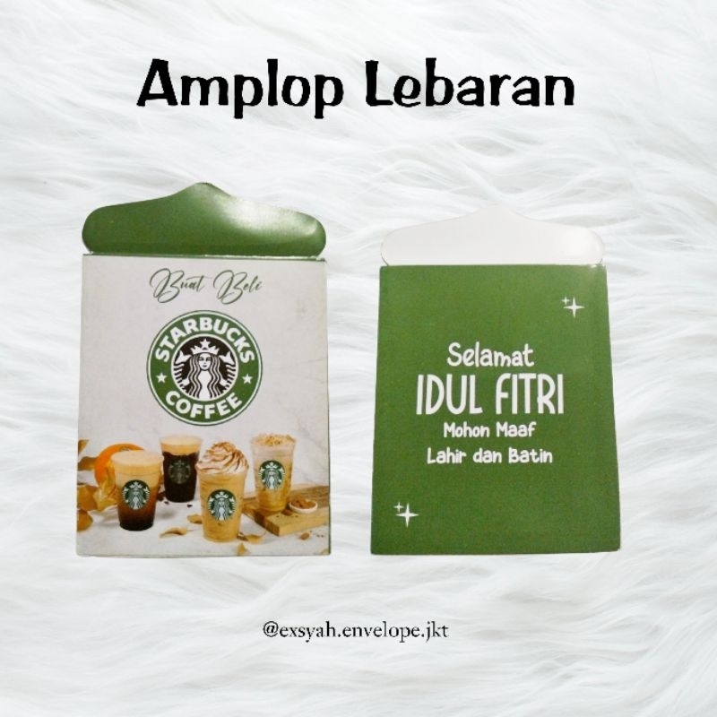 

Amplop lebaran hari raya mini motif kopi starbuck bahan premium termurah