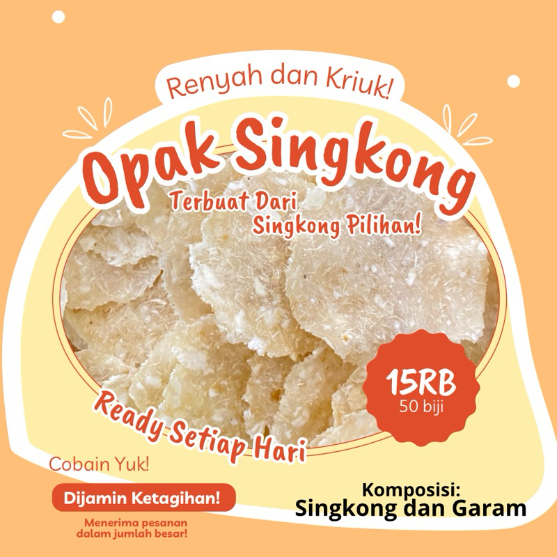 

Opak Singkong MENTAH! 15rb isi 50 biji || Dari singkong pilihan || Gurih dan Kriuk