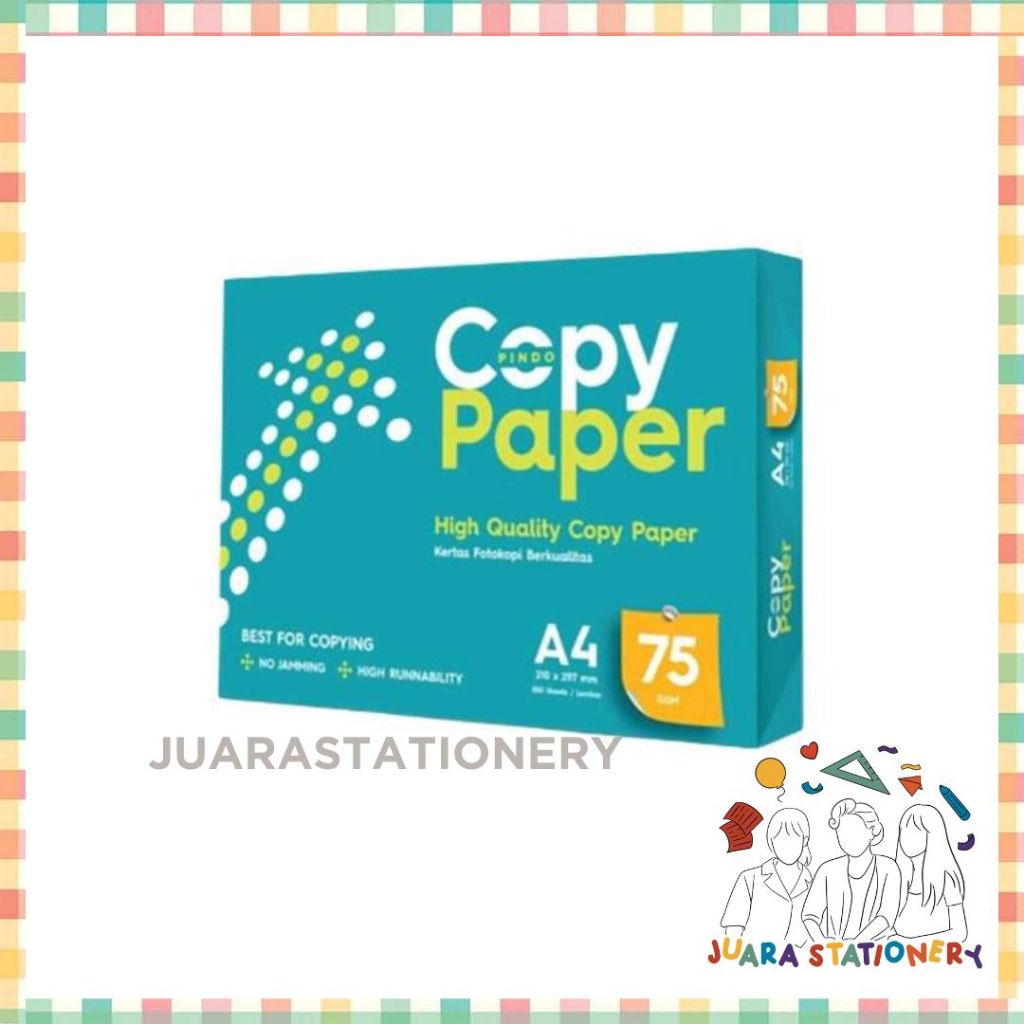 

Kertas A4 75 Copy Paper (532) / Copy Paper A4 75 gr / Kertas HVS Print Fotocopy A4 75gsm / Kertas HVS Copy Paper A4 75 Gsm / 1 Rim HVS CopyPaper A4 75 Gram / Kertas Print Hvs Putih CPB 75gsm Termurah