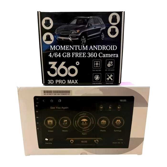 Head unit Android Momentum MO-9166 RAM 4/64 FREE KAMERA 360