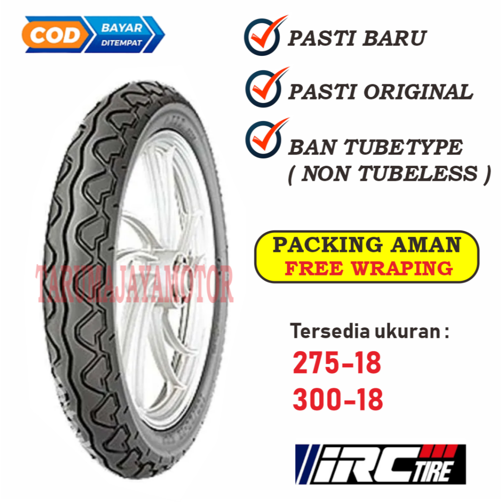 IRC NR25 275 300 Ring 18 Ban Motor Tubetype (Non Tubeless) Tiger RX-King Ninja R Original