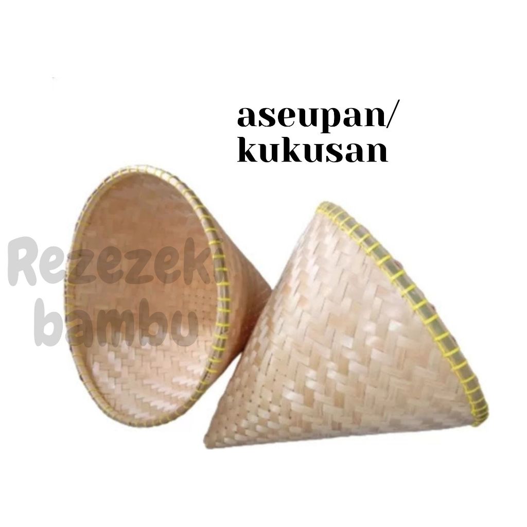 aseupan/kukusan...anyaman bambu tradional.kerucut