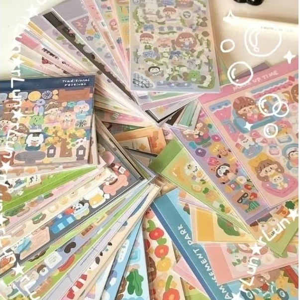 

RANDOM STICKER SCRAPBOOK ANTI AIR LUCU MURAH