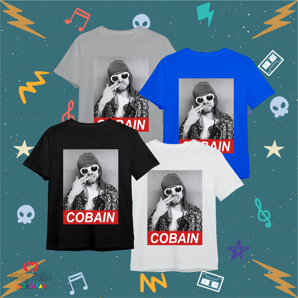 Kaos Band Anak NIRVANA - Cobain Baju Anak Band Premium Usia 2-12 Tahun