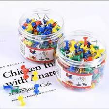 

Push Pin Jarum Tekan Paku Pin Warna-Warni Per 100 Pcs