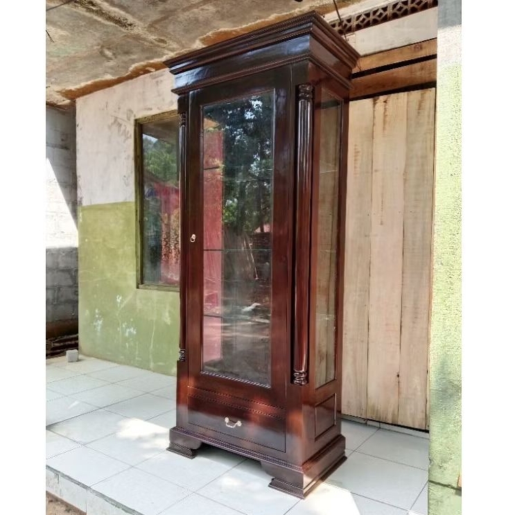 Lemari Minimalis Pintu Kaca / Lemari Perkakas 1 Pintu Minimalis