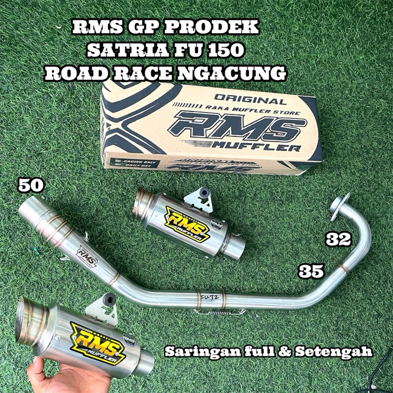 knalpot rms gp prodek satria fu road race ngacung 32 35 50 sritt