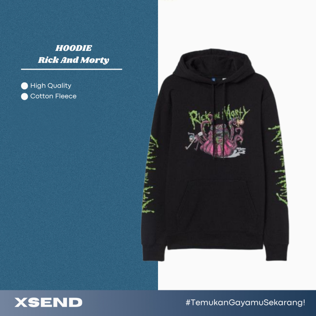 Hoodie HM Rick And Morty Svart