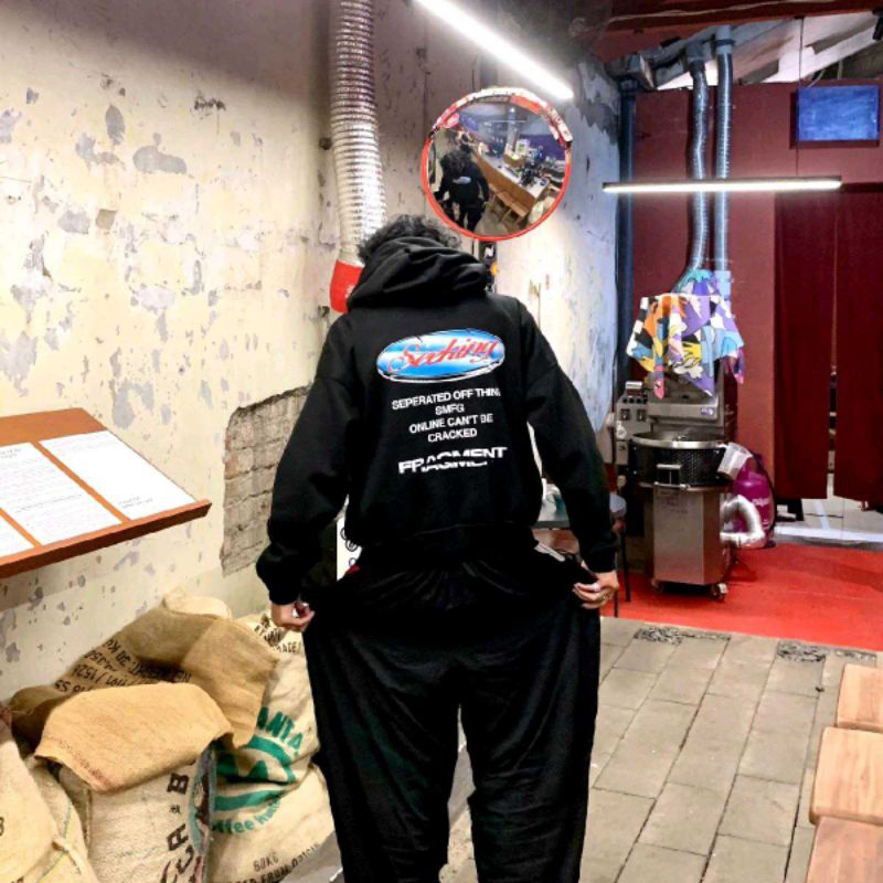 Seeking - Hoodie Boxy Oversized 400gsm Fragment Black