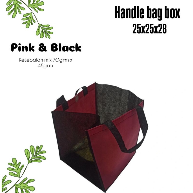 

(12pcs) Tas spunbond box nasi 25x25x28cm/Goodie bag/Tas hajatan/Tas belanja