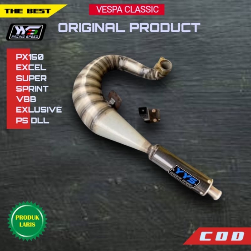 Knalpot vespa racing kiri type tune up/ffa