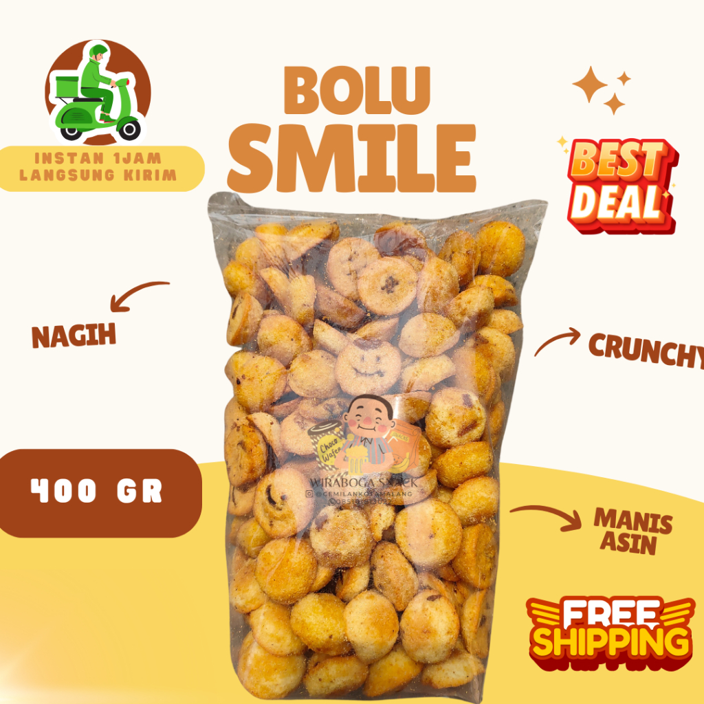

[KILOAN] Bolu Smile Manalagi - asin manis garing 400 Gr