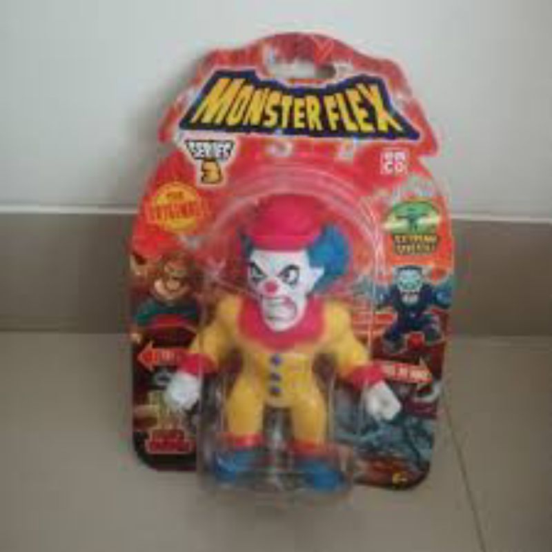 Monster Flex SERIES 3 SERI 3 CLOWN BADUT GLOW IN THE DARK SERI EMPAT VARIAN EMCO MONSTERS STRETCHY S