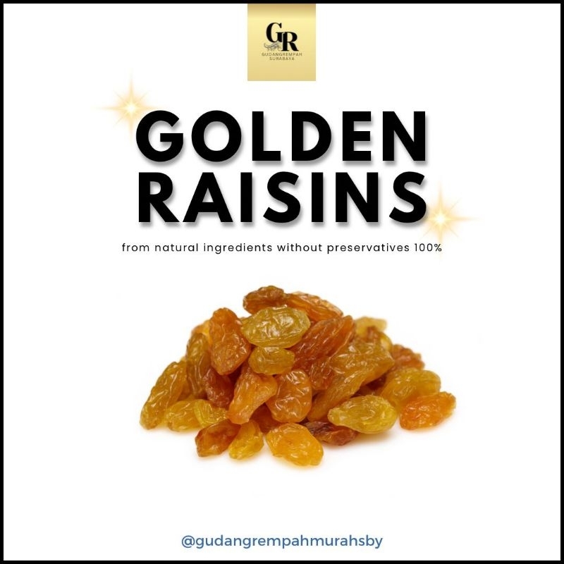 

GOLDEN RAISIN (KISMIS KUNING KERING)MURAH!