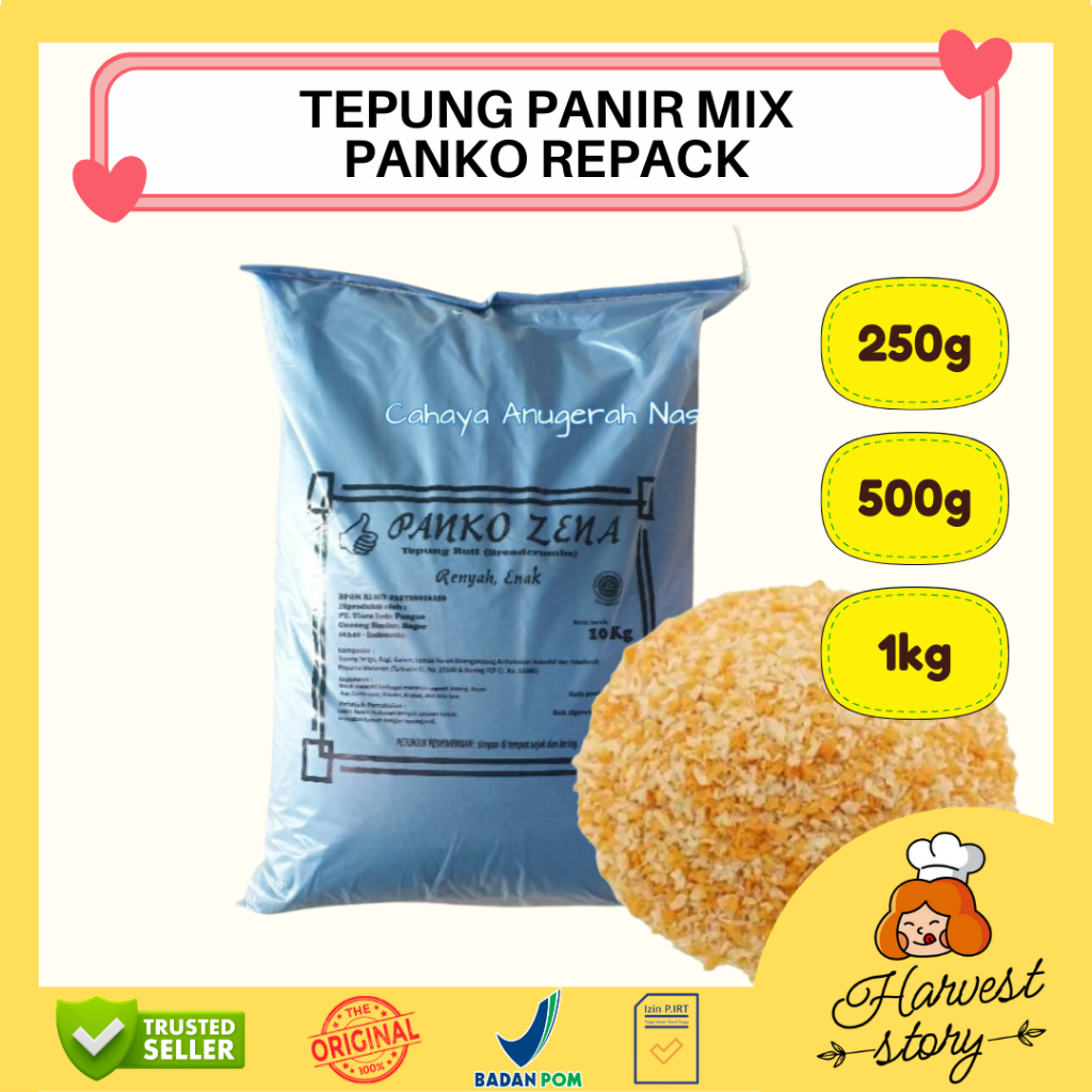 

TEPUNG PANIR PANKO PANKO REPACK 250G / 500G / 1KG