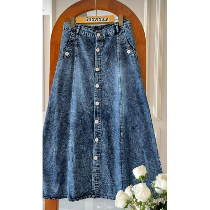 promo rok coklat,rok putih,rok hits panjang,nessie skirt, rok panjang jins, rok cewek, rok korea,rok