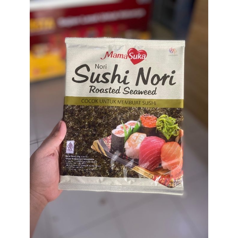 

Mama Suka Nori Sushi Roasted Seaweed (isi 10 lembar)