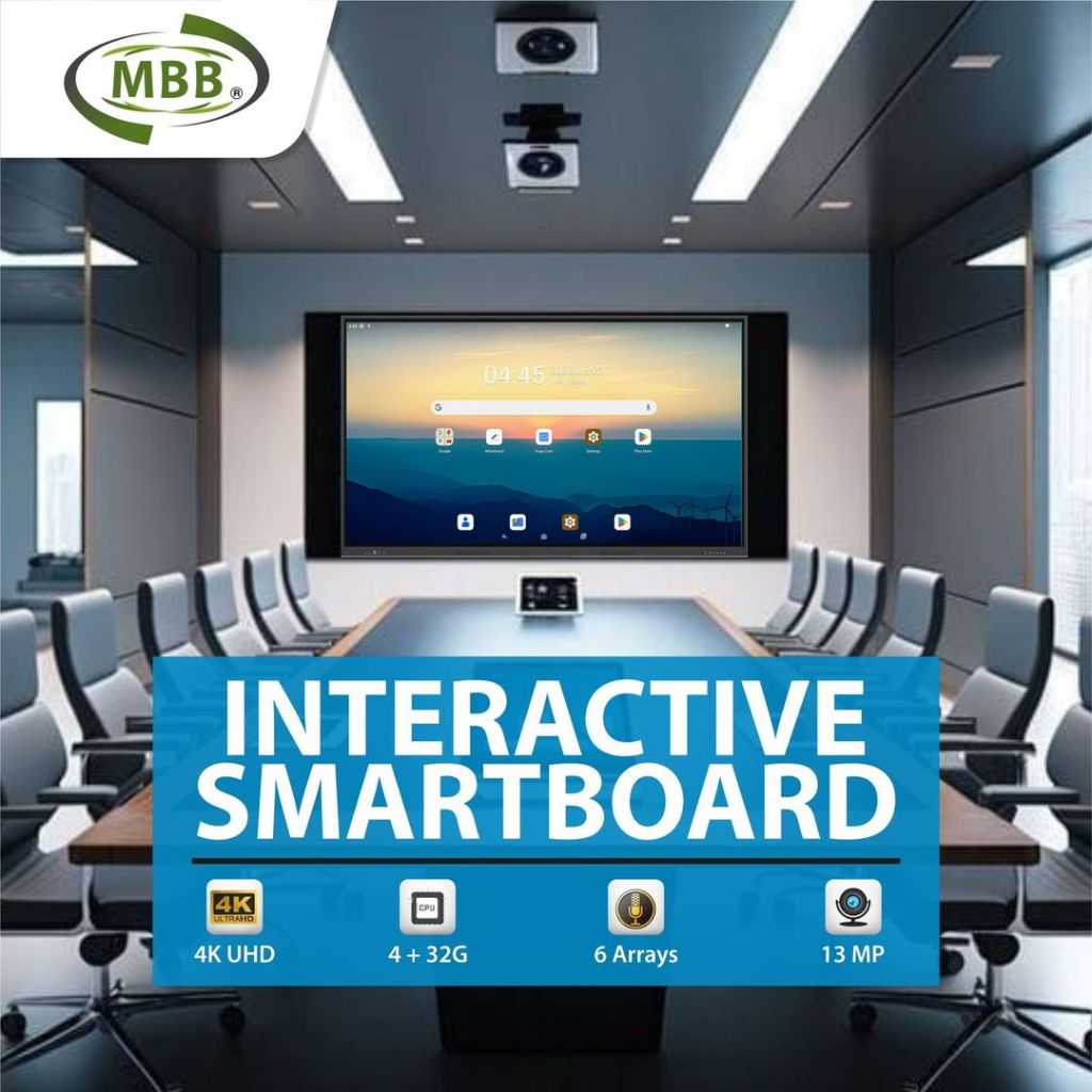 Interactive Whiteboard 86 Inch | Dual OS - Android dan Windows | OS Android 11 + Windows core i3 | M