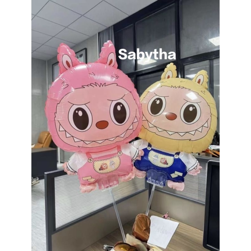 1Pak isi 20pc Balon Stik Bulan Kelinci Lampu LED Stik lampu LED Labubu kuromi Spiderman kucing hello