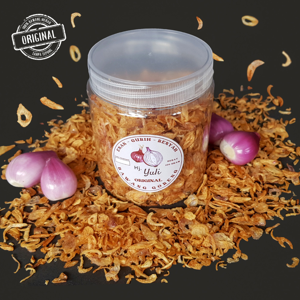 

Bawang Goreng Asli 100% Original Grade AAA Berkualitas Gurih Manis Enak Renyah 100GR Tanpa Campuran Tepung