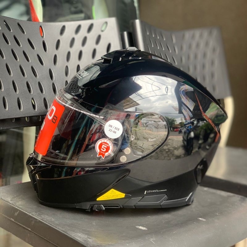 HELM NOLAN N80-8 N80 8 CLASSIC GLOSS BLACK KODE NO 3 FREE ANTI EMBUN