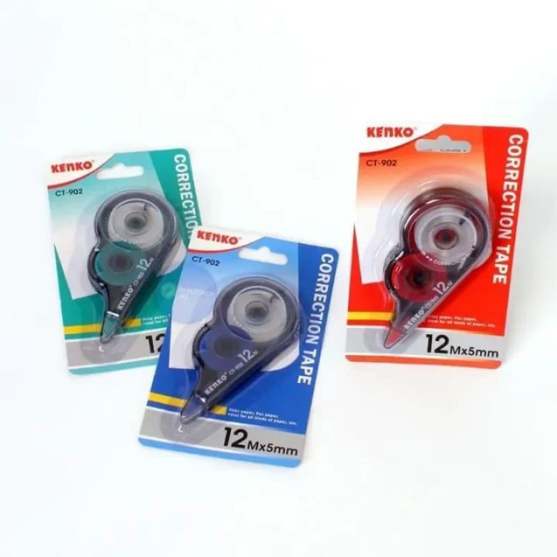 

Kenko Correction Tape CT-902 Tip Ex Roll Ukuran 5mm * 12 Meter ( Harga Per Pcs )