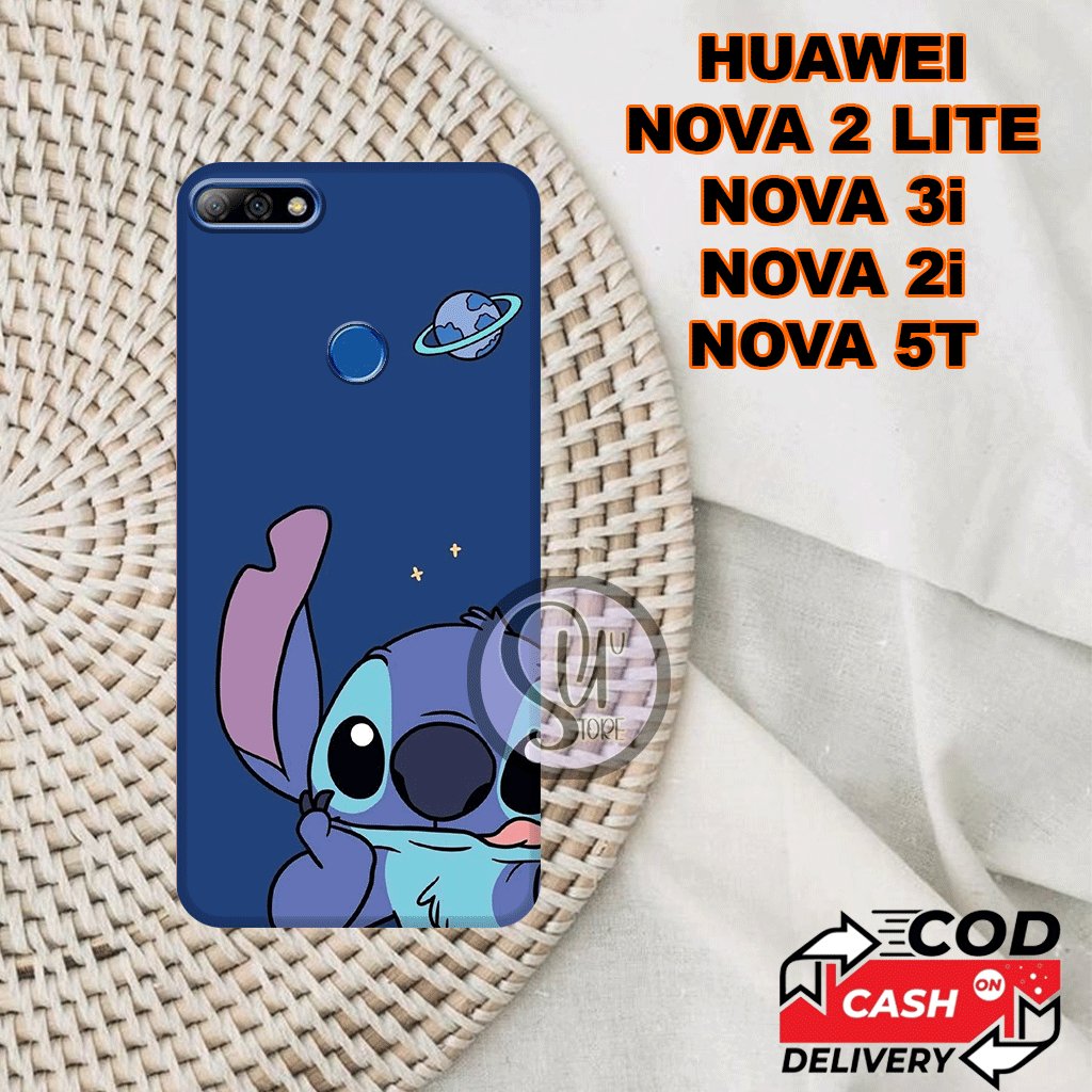 S17 Case Huawei Nova 2 Lite -nova 3i- nova 2i- nova 5t-Motif STITCH-Casing Lucu-Softcase Keren-Bahan