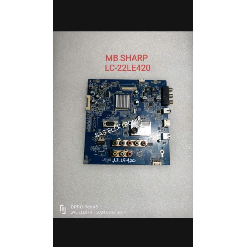 MB BOARD MOTHERBOARD MAINBOARD MESIN TV LED SHARP 22 INCH LC22LE420 LC-22LE420