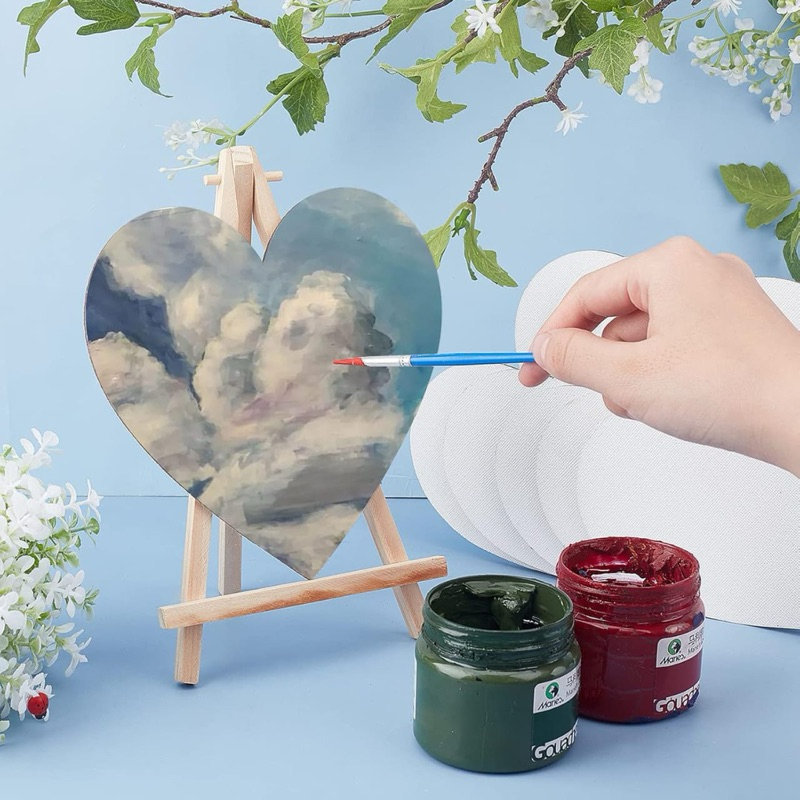 

flaywood Canvas love white blank/kanvas triplek berbentuk hati putih