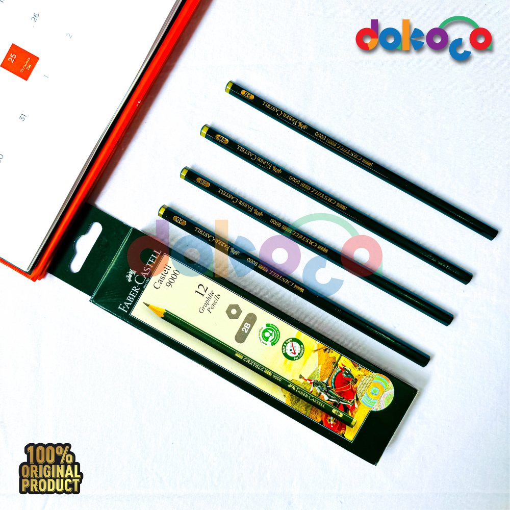 

PENSIL FABER CASTELL 9000- 2B / (1Pack isi 12Pcs ) Original
