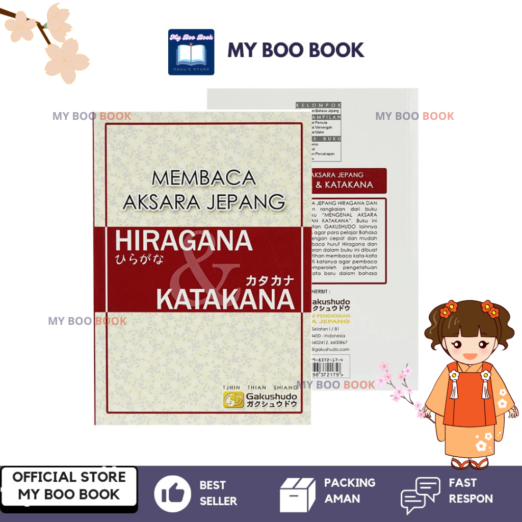 Buku Membaca Aksara Jepang Hiragana & Katakana Metode Gakushudo