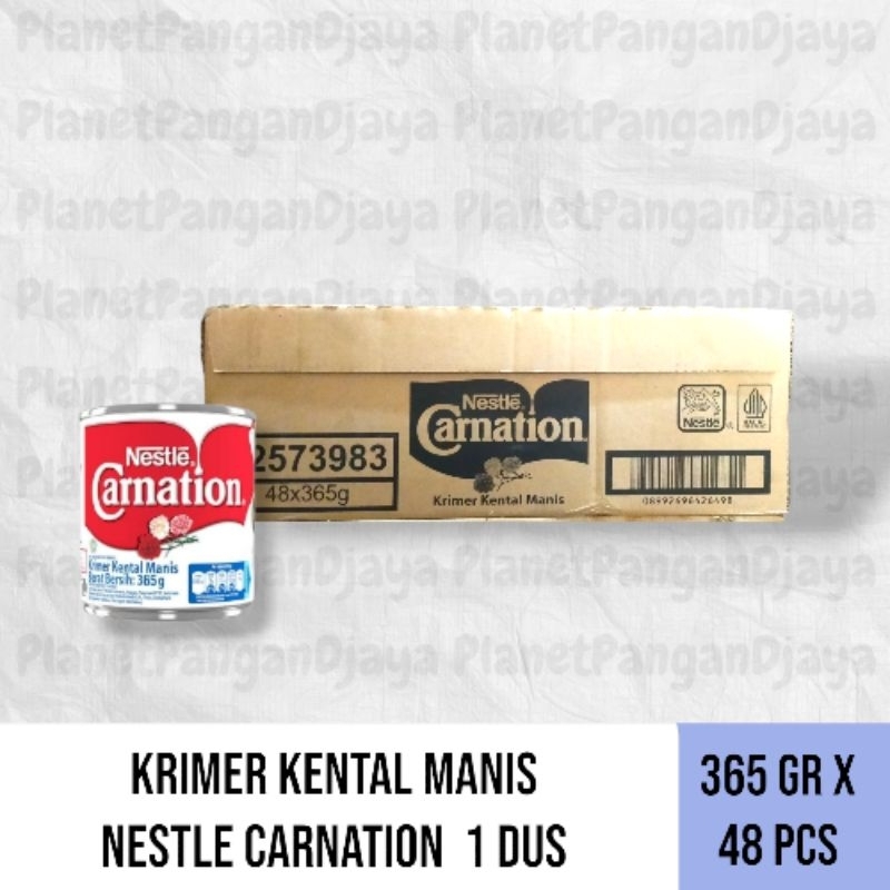 

Krimer Kental Manis Nestle Carnation 365 Gr 1 Dus Isi 48 Pcs