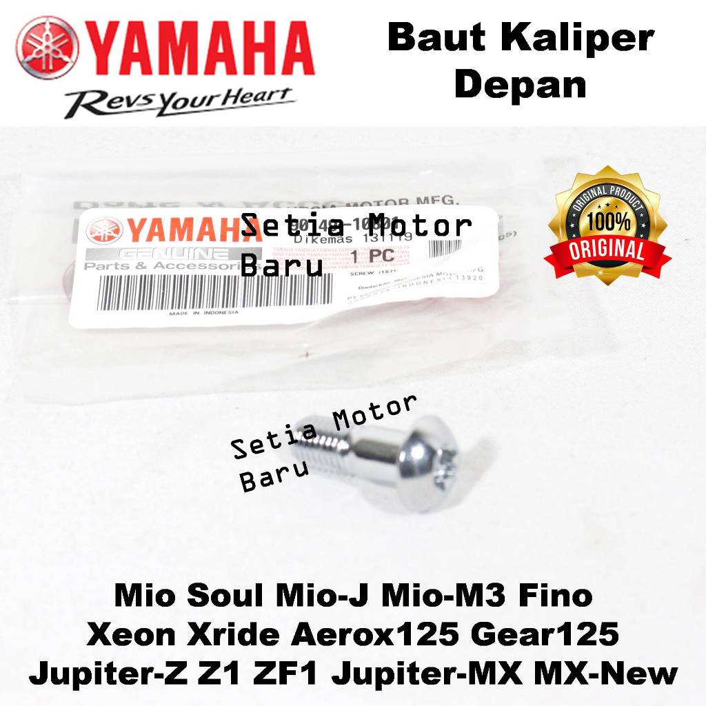 Baut Bolt Depan Kaliper Jupiter Z Z1 ZF1 Mx New Mio Soul J M3 Fino Xeon Xride Aerox Gear125 Asli YGP
