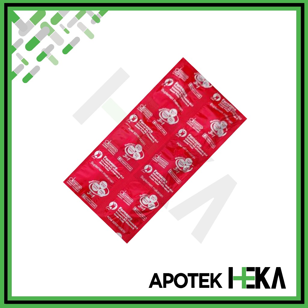 Forneuro Strip isi 6 Kapsul - Multivitamin B1 B12 B6 E Asam Folat [Depok]