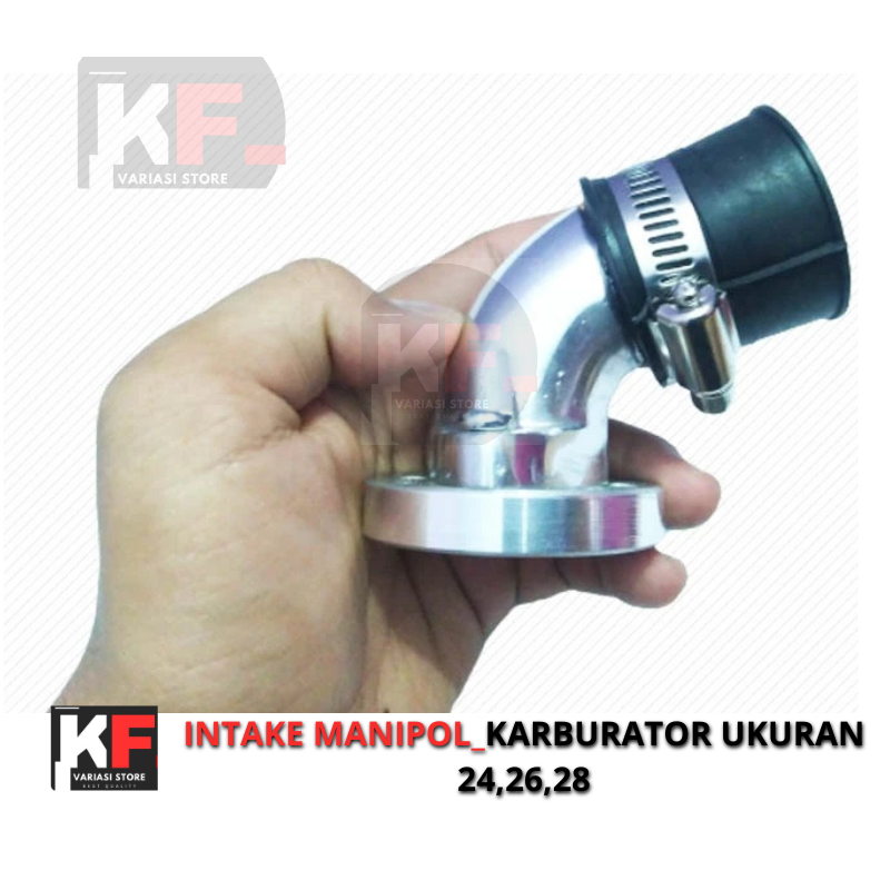 Manipol PE 24 26 28 Intake Manifold Karburator TRG Putar Leher Angsa Untuk Motor Bebek Matic