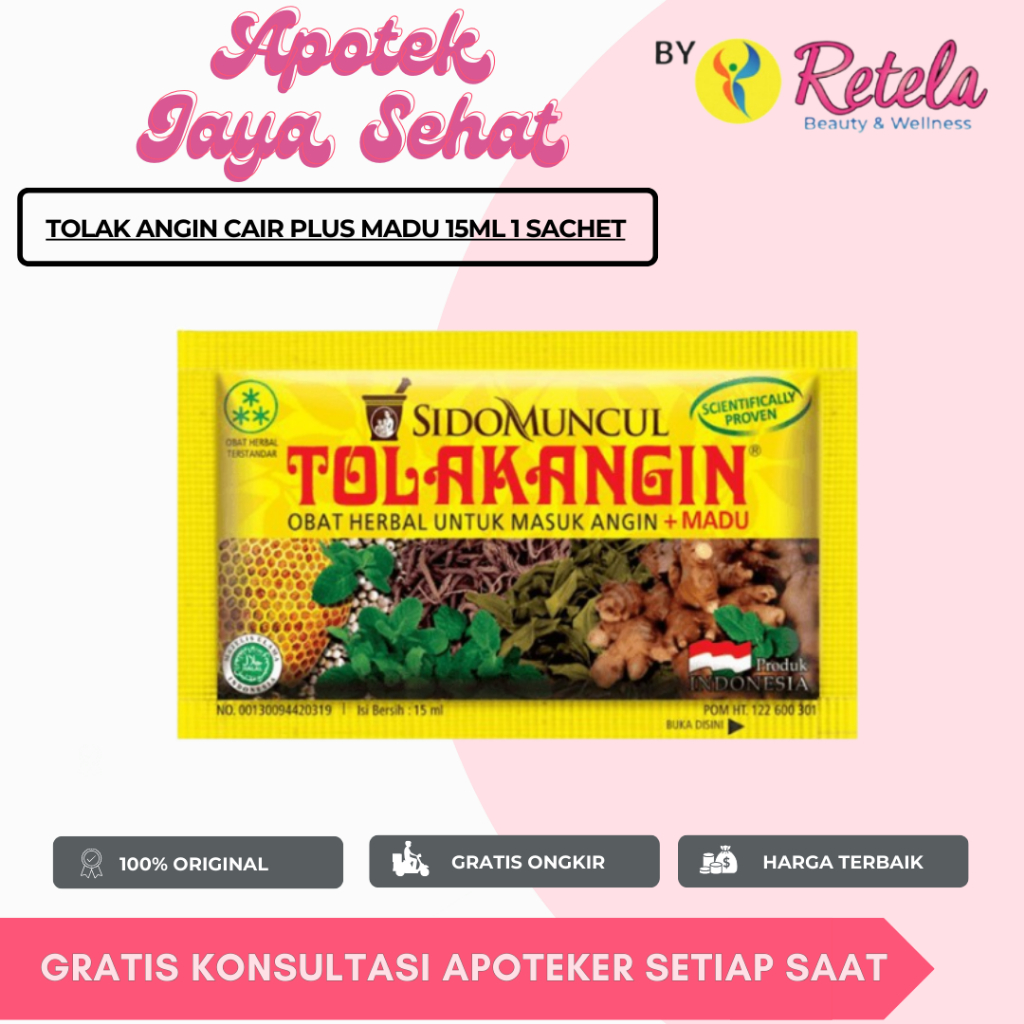 

TOLAK ANGIN CAIR PLUS MADU 15ML 1 SACHET