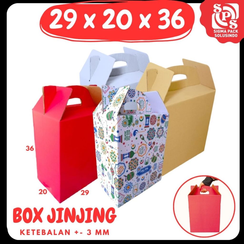 

Kardus Jinjing 29x20x36 Gable Box Dus Parcel Packing Buah Hampers Kemasan Idul fitri