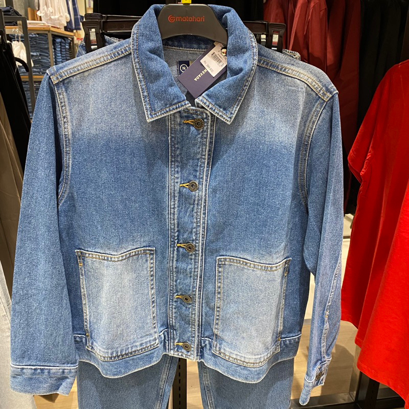 Nevada Jaket jeans wanita oversize