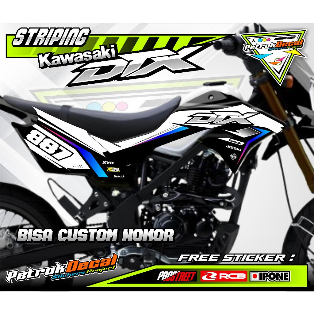 STRIPING VARIASI KAWASAKI D TRACKER / STIKER LIST MOTOR KLX D TRACKER