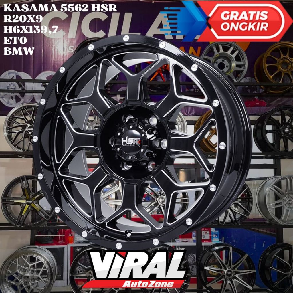 Velg Mobil Ring 20 HSR KASAMA R20 UNTUK PAJERO , MUX , FORTUNER , EVEREST