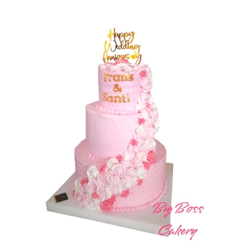 KUE TINGKAT 3 WEDDING  ANNIVERSARY SWEET SEVENTEEN BIRTHDAY CAKE