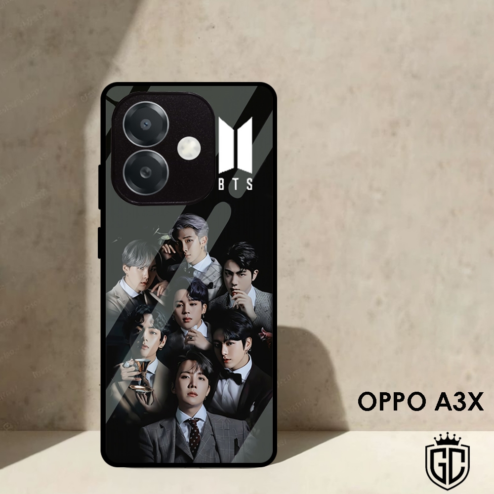 [KP01]  Case Glossy Case HD | OPPO A3X | CASE KEKINIAN LUCU |  Casing Hp Kilau Motif BTS