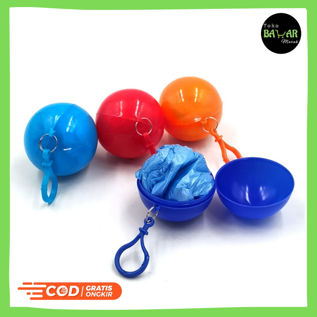 Jas Hujan Plastik Gantungan Bola / Jas Hujan Konser Bola Portable Raincoat / Jas Hujan Bola Gantung