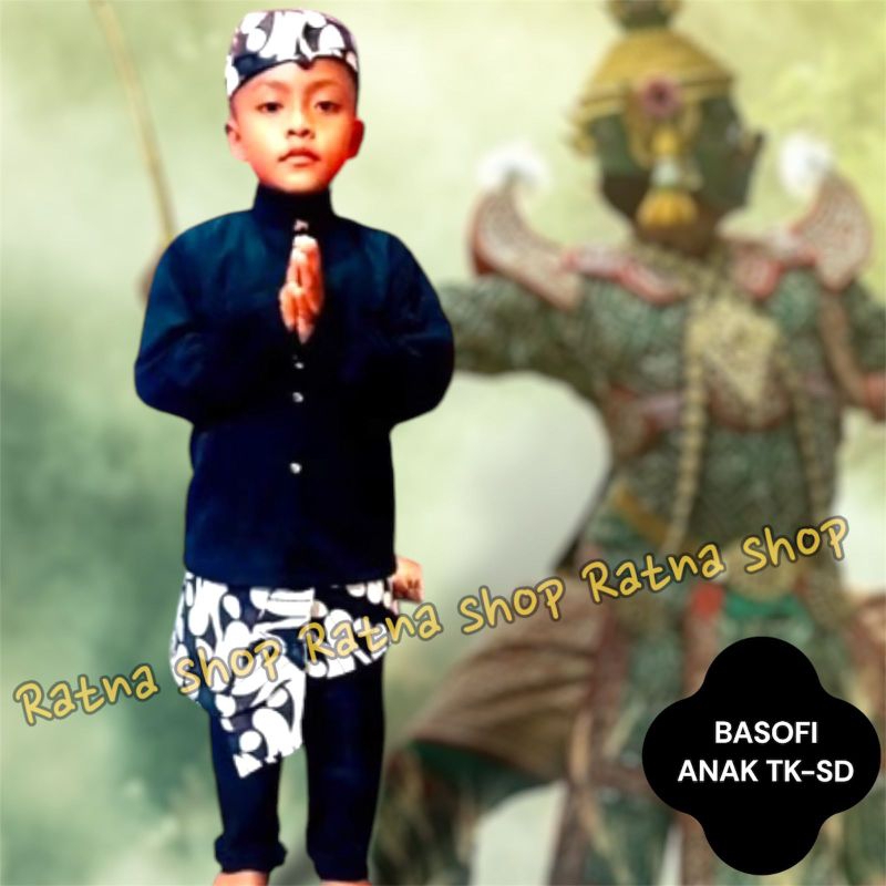 BAJU SETELAN BASOFI ANAK/BAJU ADAT JAWA BASOFI ANAK