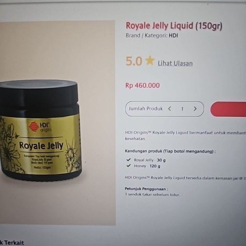 

ROYALE JELLY LIQUID (150GR) 2025 ASLI