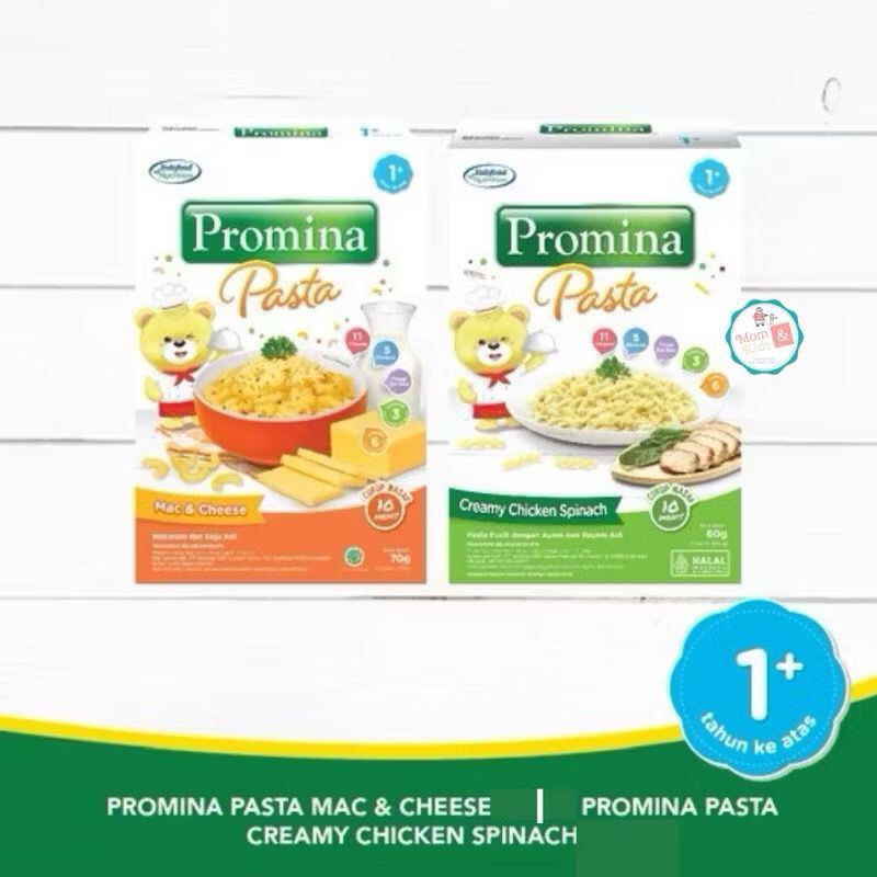 Promina Pasta Mac and Cheese | Pasta Creamy Chicken Spinach 70gr | Promina Pasta MPASI Bayi Anak 1 T