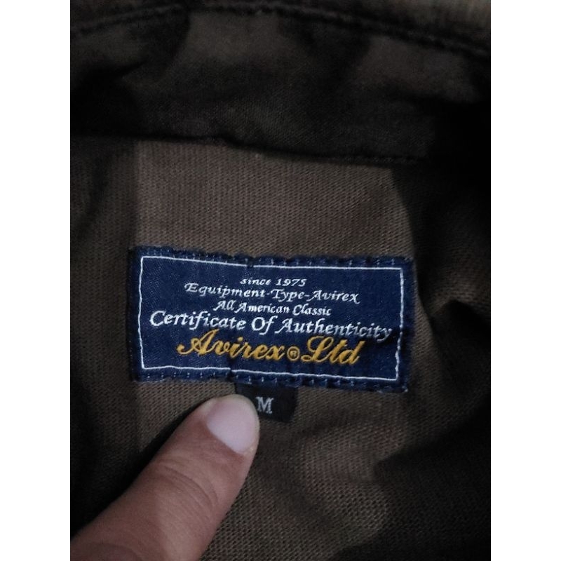 Avirex Type-Avirex Certificate Of Authenticity Kemeja 4 Saku