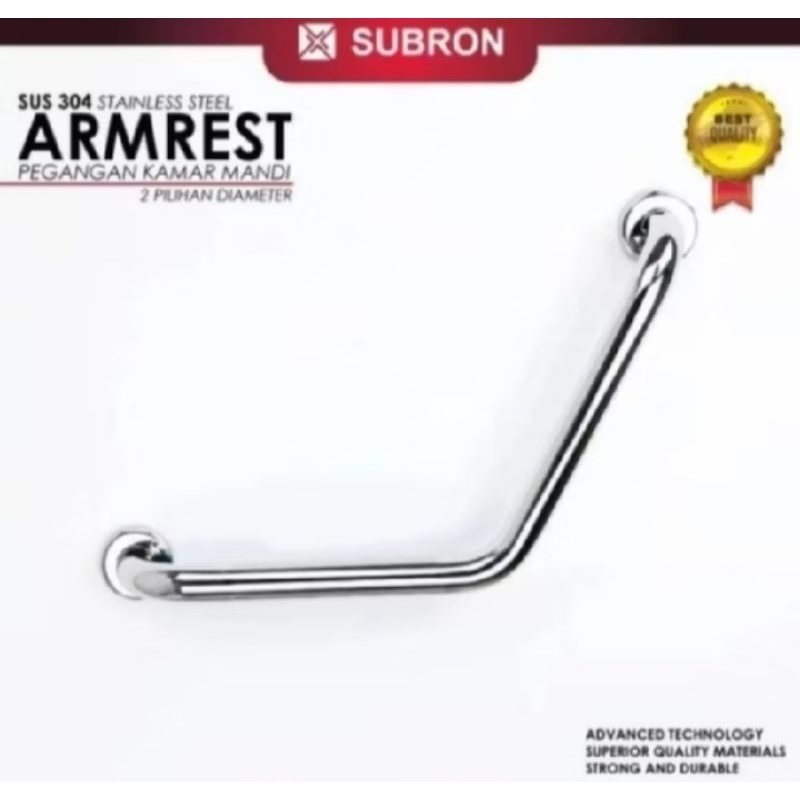 Grab bar stainless stell Subron 40cm / Grab bar siku 40cm / Pegangan siku 40cm stainless stell